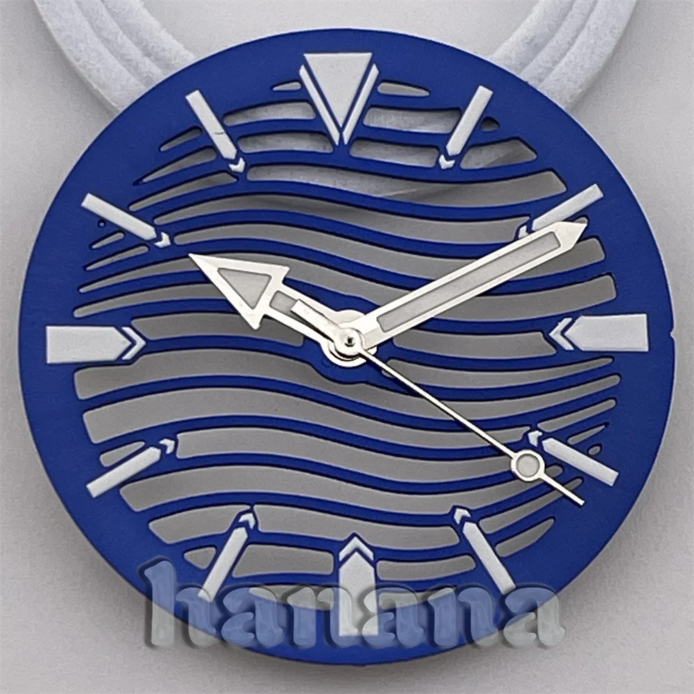 ажурный циферблат NH70 NH72 29 мм, черный, белый, зеленый, синий циферблат со стрелками, люминесцентный костюмabloe для автоматического механизма NH70A NH72