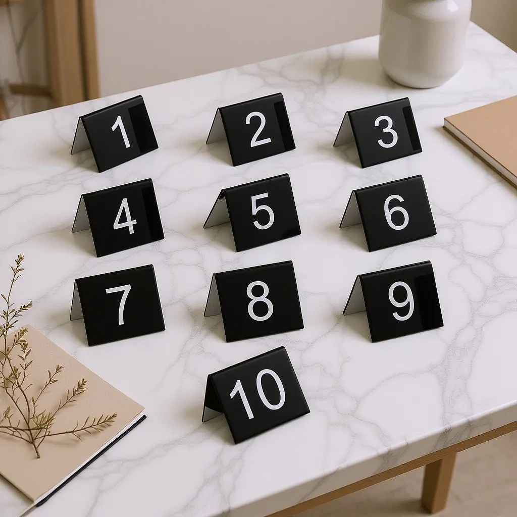 

10Pcs Number Evidence Markers Acrylic Triangle Number Signs for Crime Scenes Table Decorations Multipurpose Sturdy Reliable