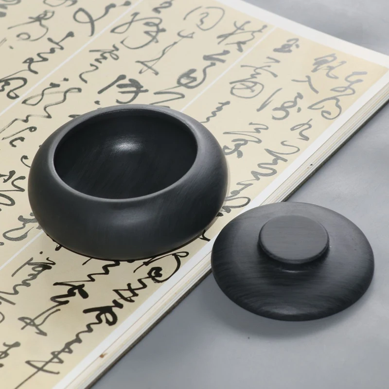 Stone Ink Stone Square Round Inkstone Chinese Calligraphy Brush Pen Drawing Multifunctional Inkstone Paperweight Artist Supplies