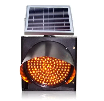 2026 Yellow solar led warning traffic light roadside led rotary warning strobe light