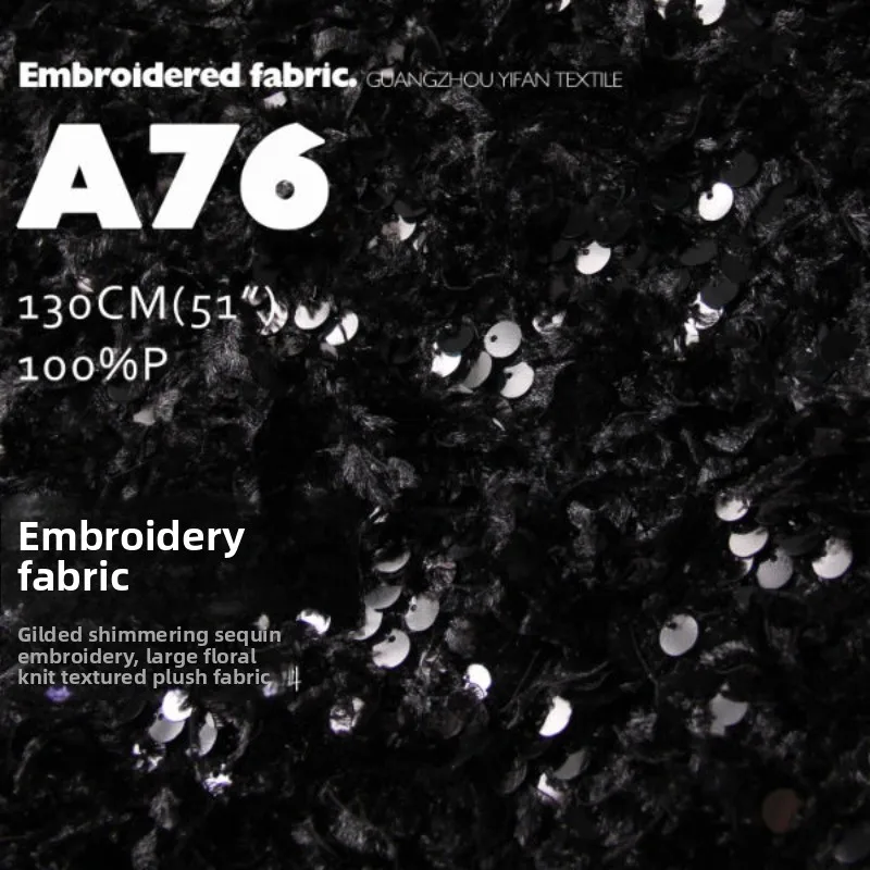 

Мягкая плюшевая ткань с бисером для сценических костюмов, вечерних платьев, пальто, одежды, рукоделия, ткани для шитья на метры