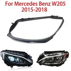 For Mercedes-Benz W205 C260L C280 C-class C300 2015-2018 Lampshade headlight transparent lampshade headlight shell Lamp Hoods