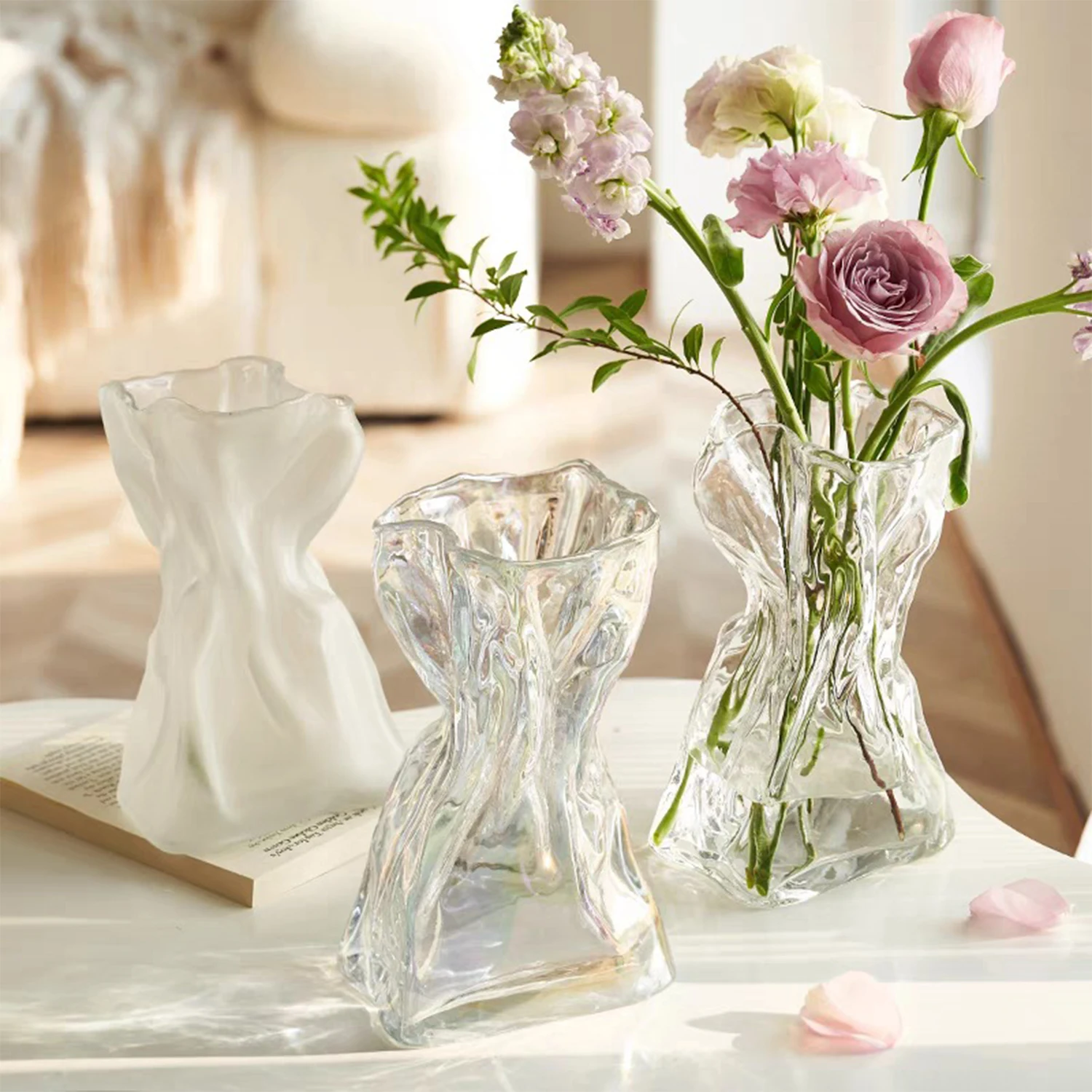 

Clear Glass Hydroponic Vase Home Pack Hydroponic Green Plant Vase Potted Flowers Vase Table Wedding Centerpieces