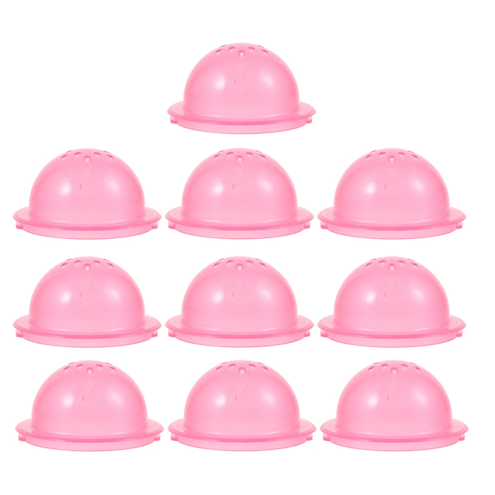 

10 Pcs Hamster Pipe Accessories Diy Round Cage Tube Stopper Pink End External Plugs