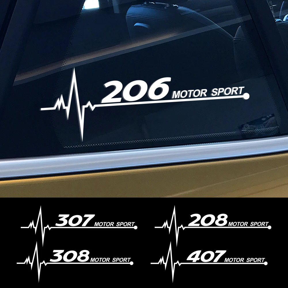 For Peugeot 308 307 RCZ 208 206 207 407 Rifter 308sw 108 2PCS Car Reflective Side Window Sticker Decal Auto Accessories Exterior
