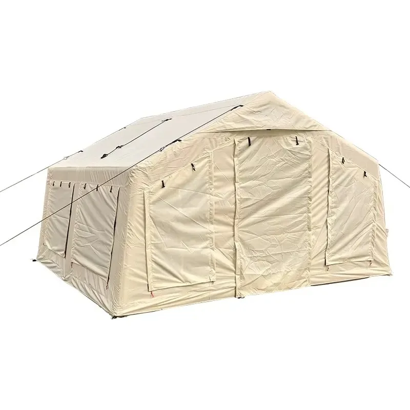 Large Outdoor Inflatable Tent Windproof Sunscreen Rainproof Suitable for Family Camping and Travel Support Customization