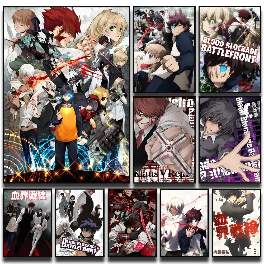 1pc Anime Blut blockade Battle front Poster Papier drucken nach Hause Wohnzimmer Schlafzimmer Eingang Bar Restaurant Cafe Kunst Malerei