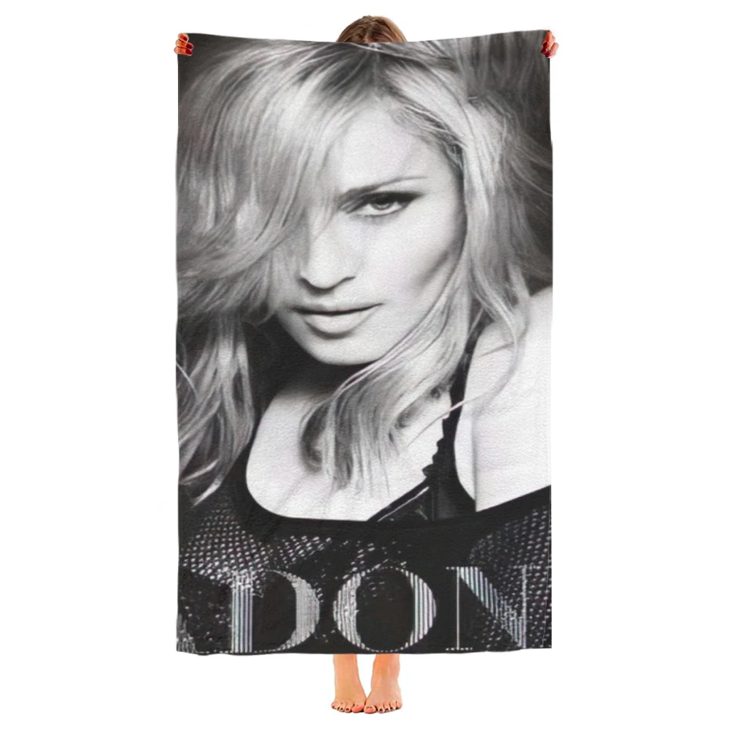 Microfiber Beach Towel Madonna Print Quick Dry Sandless Beach Blanket Soft Comfortable for Men Women Camping Pool Towel