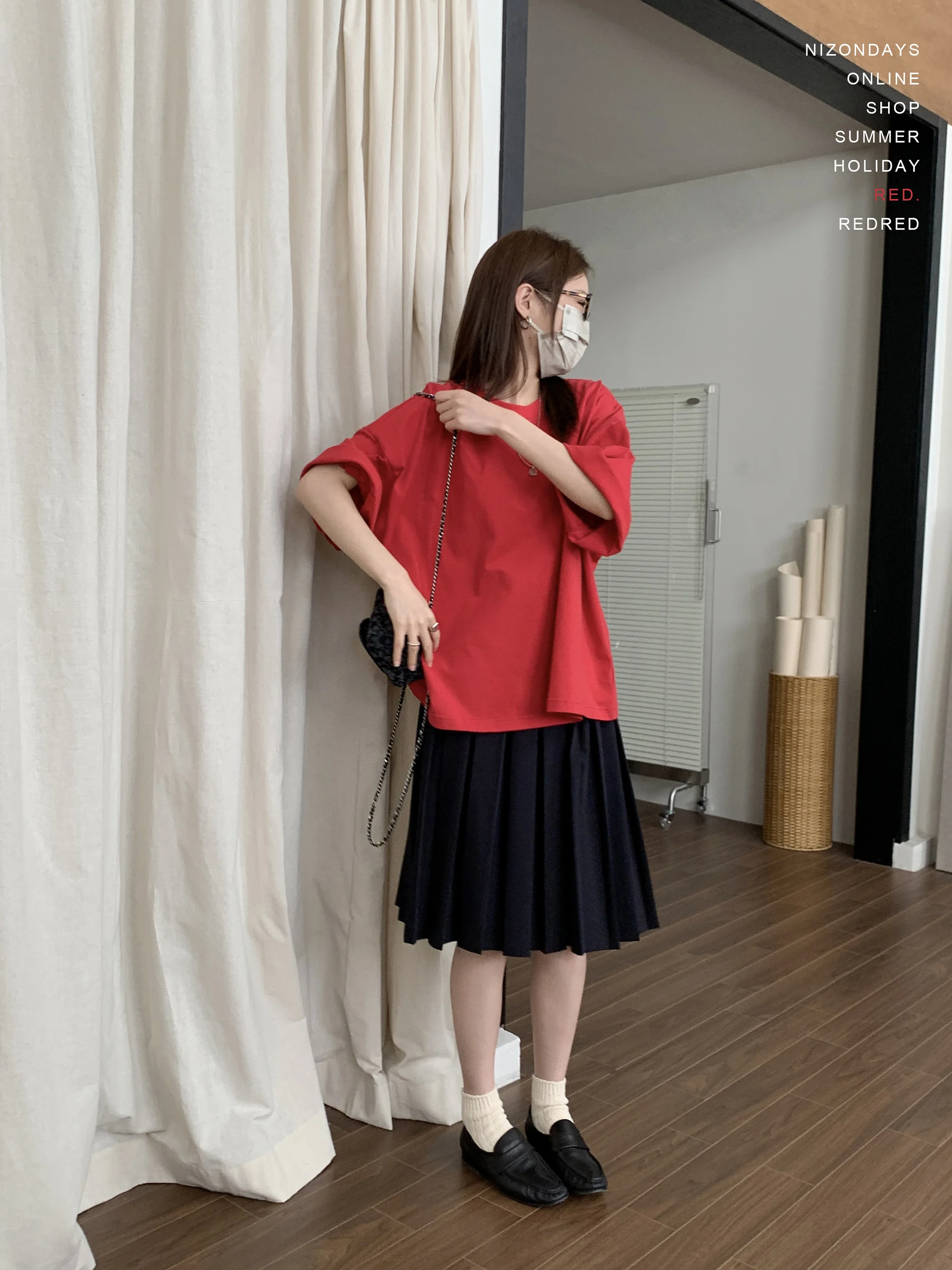 

NIZONDAYS Лето 2025: Однотонная плиссированная юбка макси с эластичным поясом, простой крой, для офиса, из смесового полиэстера и вискозы