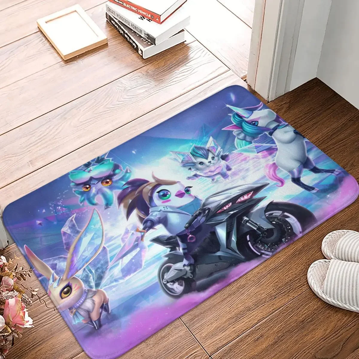 Motorcycle Cool Motor Cycle Non-slip Rug Doormat Bath Mat Teamfight Tactics Tft Akali All Out LOL League Of Legends Floor Carpet