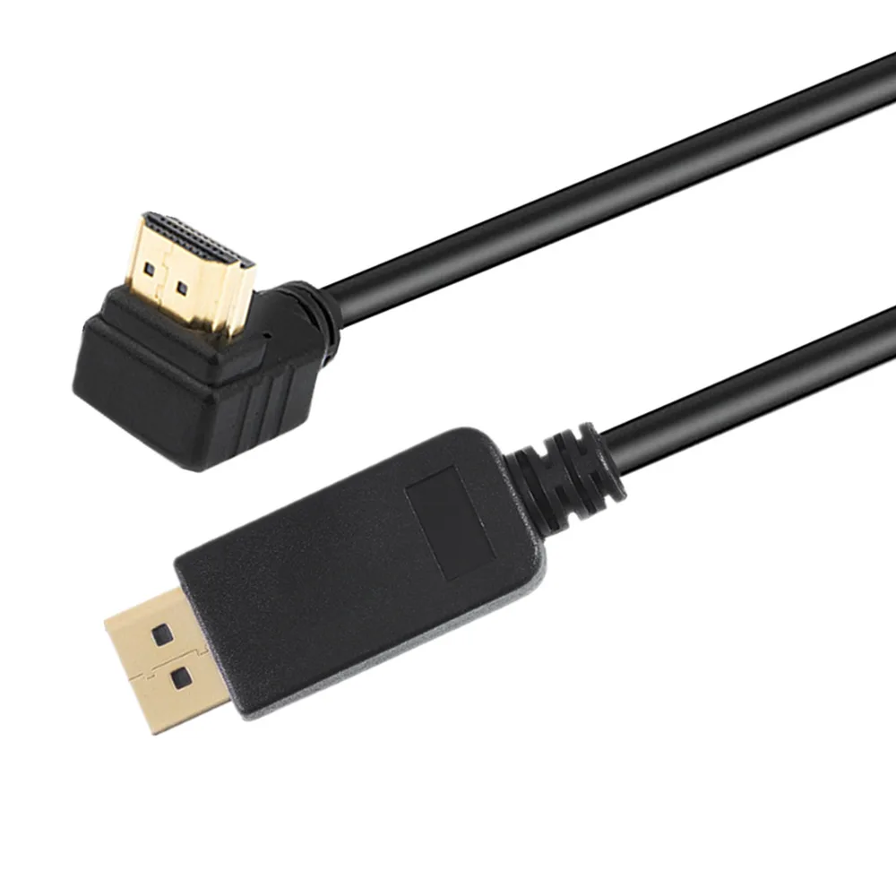 90 degree bend 1080P Displayport adapter cable, large DP to HDTV high-definition adapter cable 2560 * 1600