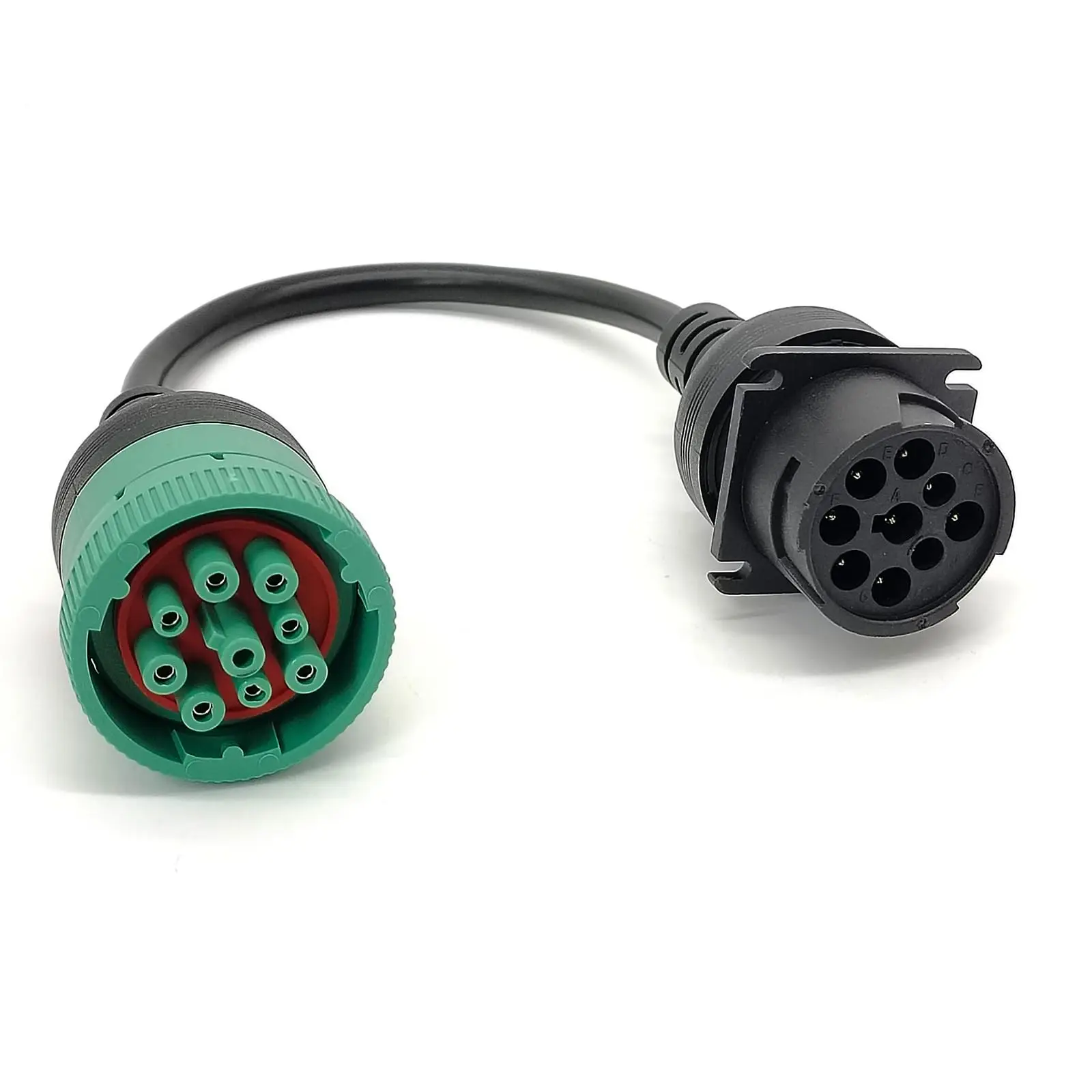 J1939 9 Pin Male to Female CAN3 (vehicle) to CAN1 (PC) Crossover Adapter Cable 12 Inch