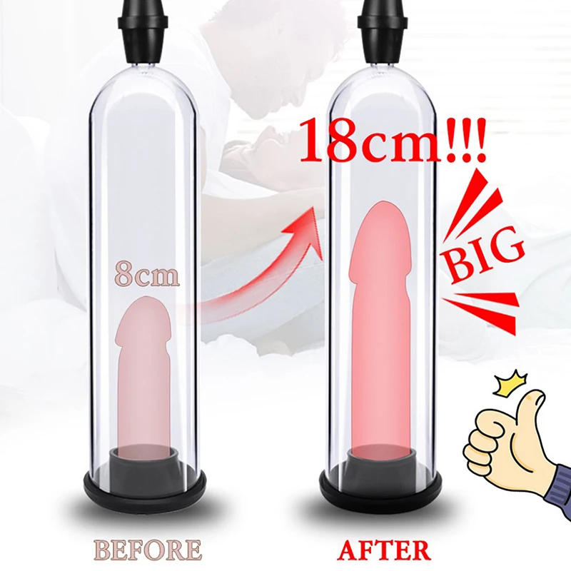 Adult Male Manual Penis Pump Vacuum Penis Training Extender Enhancer Male Masturbator