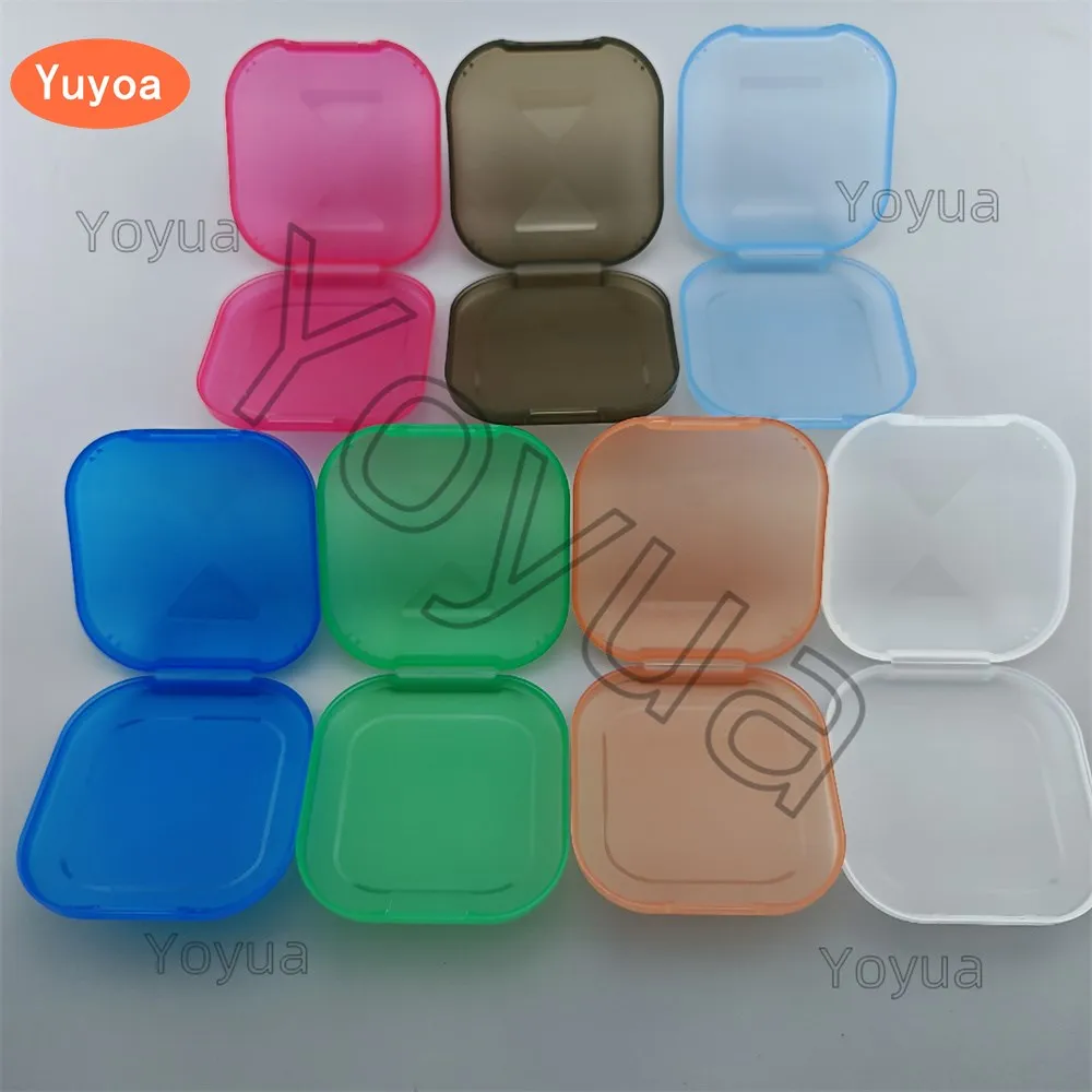 30pcs Dental Retainer Case Mouth Guard Case Orthodontic Denture Storage Container transparent  Teeth Retainer Box