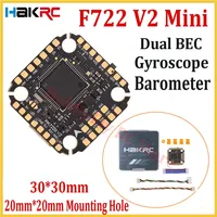 HAKRC F722 V2 Mini Flight Controller 5V/10V Dual BEC Barometer Dual Gyroscope 20x20MM 2-6S Suitable for RC FPV Freestyle Drone