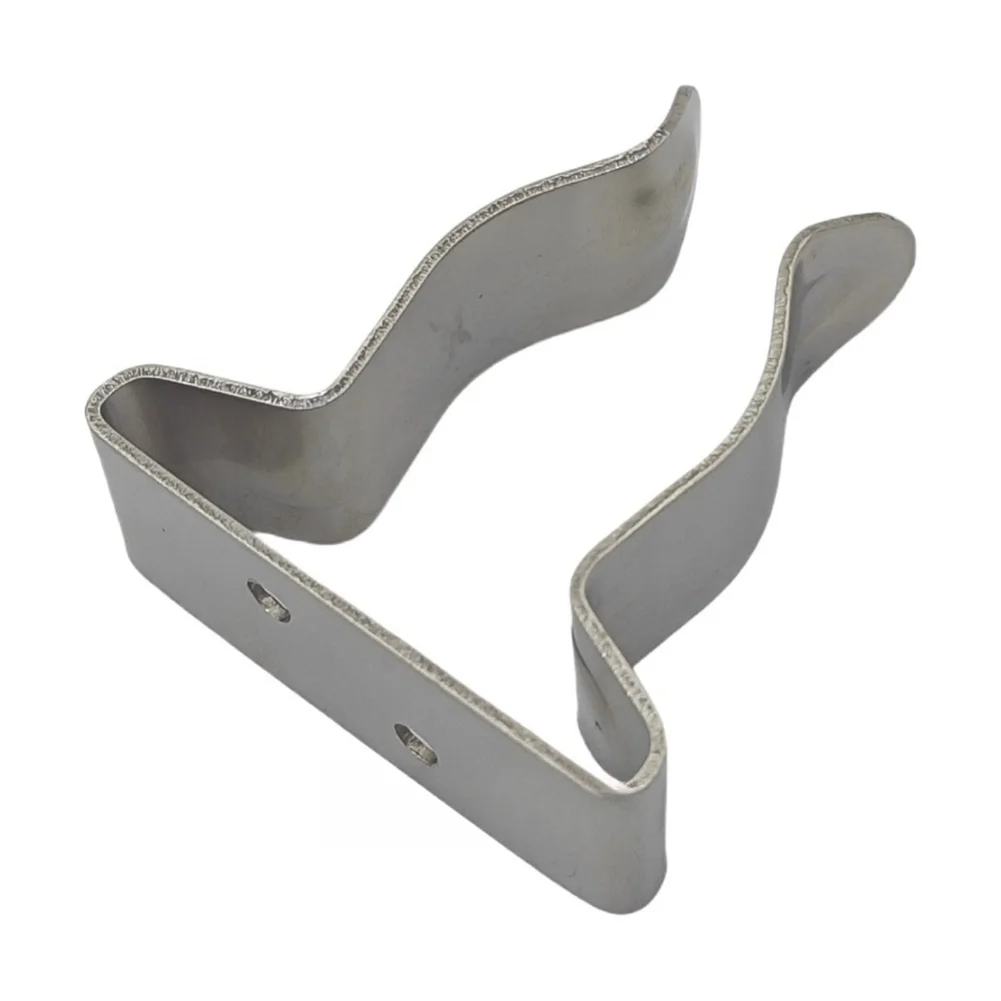 Boat Hook Set in 304 Stainless Steel Featuring Spring Clip for Paddle and Fishing Rod Securing on Watercraft 4pcs
