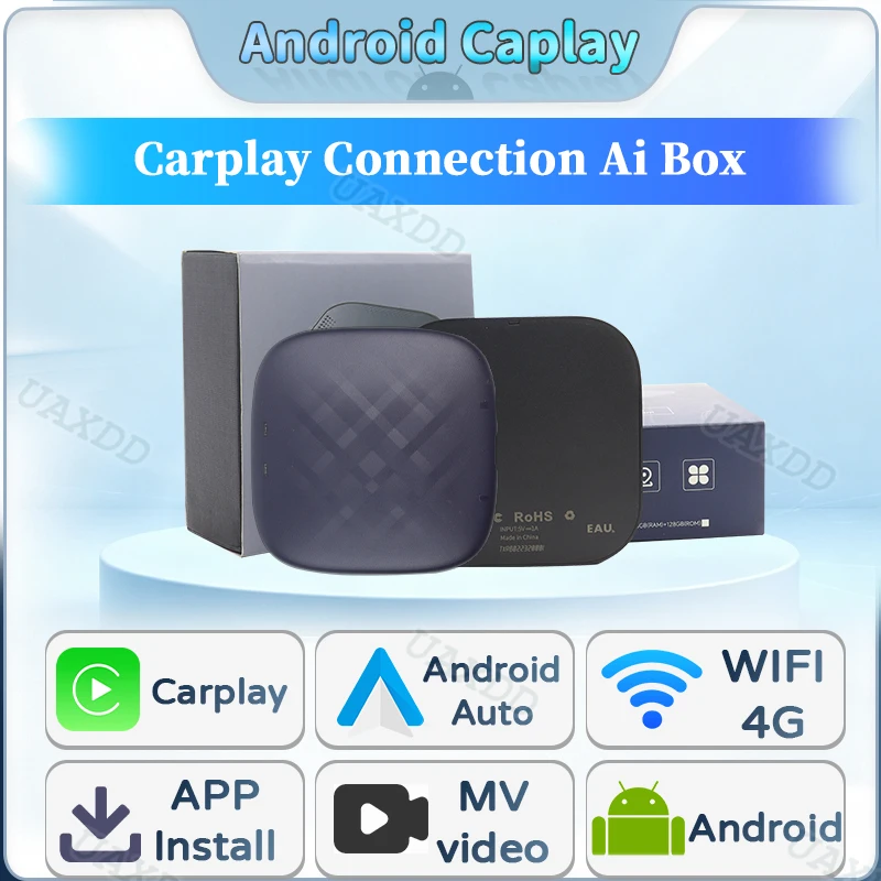 Car Android 13 Full CarPlay AI box YouTube Wireless Auto 3-in-1 USB Adapter Car to Mobile Connectivity TV GPS Navigation System