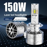 High Power Dual Copper Tube LED Car Headlights Intelligent Decoding 150W Automotive Lighting Beam Intelligent Upgrade