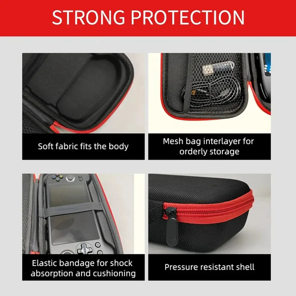 For ANBERNIC RG556 Game Console Storage Bag EVA Hard Travel Carrying Bag Portable Waterproof Protection Case Zipper Bag