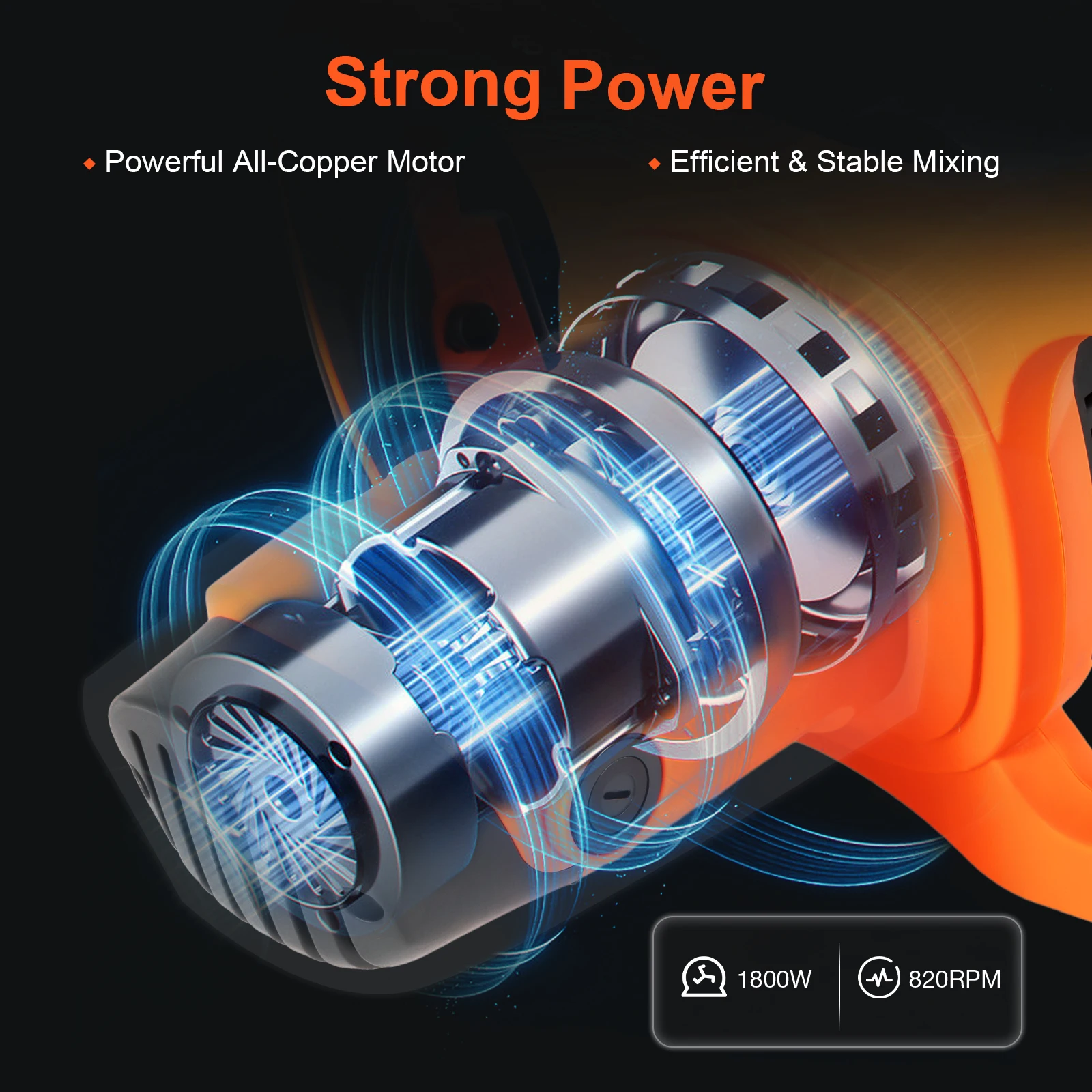 Elektrischer Betonmischer mit zwei Stangen