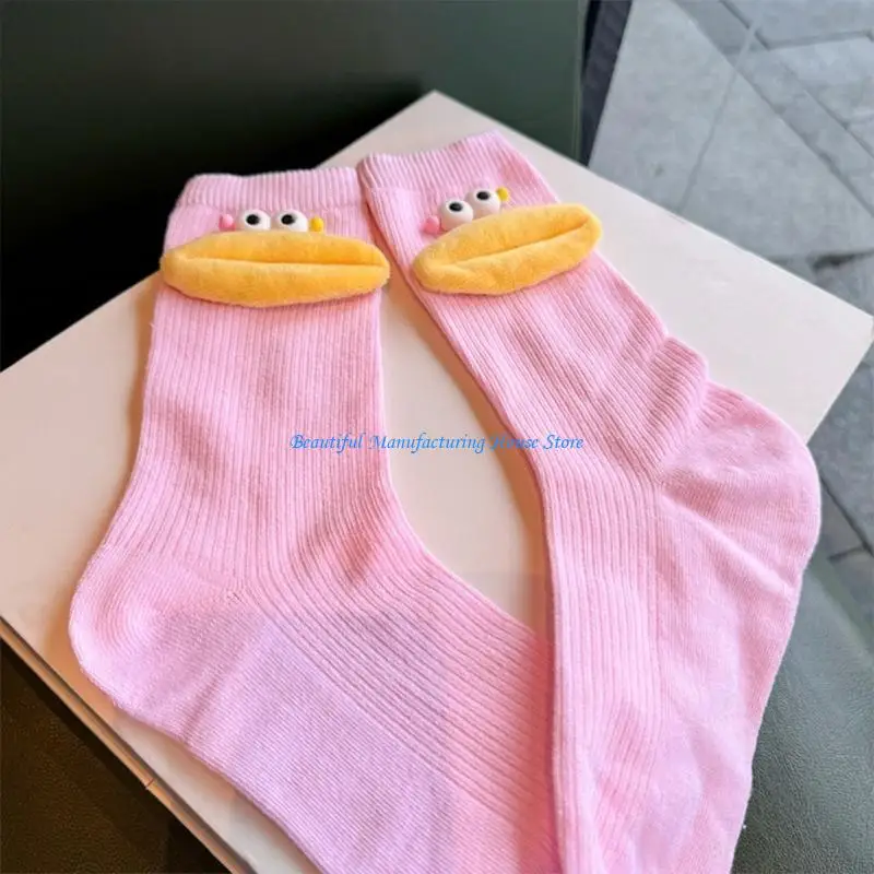 E56A Adulto Tornozelo Meias Cartoon Doll Crews Socks engraçados Meias algodão algodão