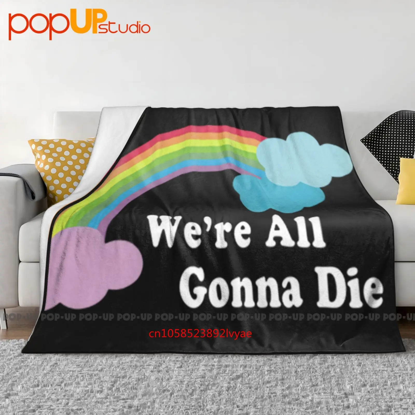 

Ультра-мягкое одеяло Were All Gonna Die, забавное сарказм, радуга, одеяло, зимнее покрывало для дивана, покрывала для кровати