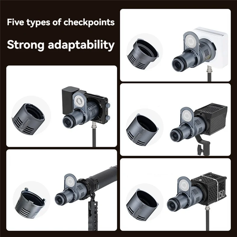 JABS-AL20 Photograph Flash Snoot Conical Lens Art Special Shaped  With Optical Spotlight Lens 20 Gobos