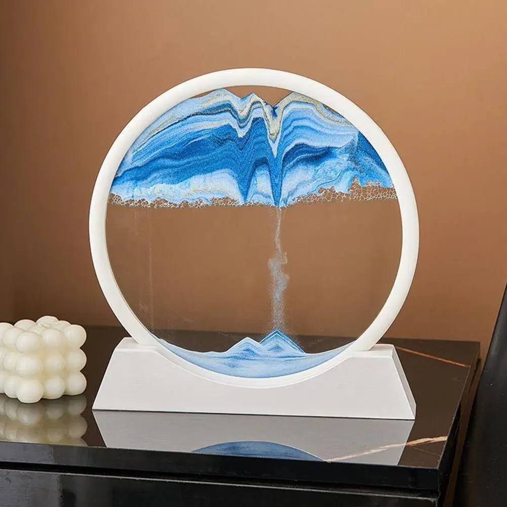 7 بوصة الرمال المتحركة الرمال عرض أعماق البحار صورة فنية ثلاثية الأبعاد ديناميكية المنزل الحركة مكتب الديكور الرمال اللوحة الهدايا عرض P5K1