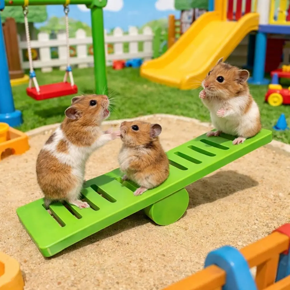 

Pet Exercise Plastic Hamster Seesaw Puzzle Creative Small Animal Colorful Pet Cage Cage Environment