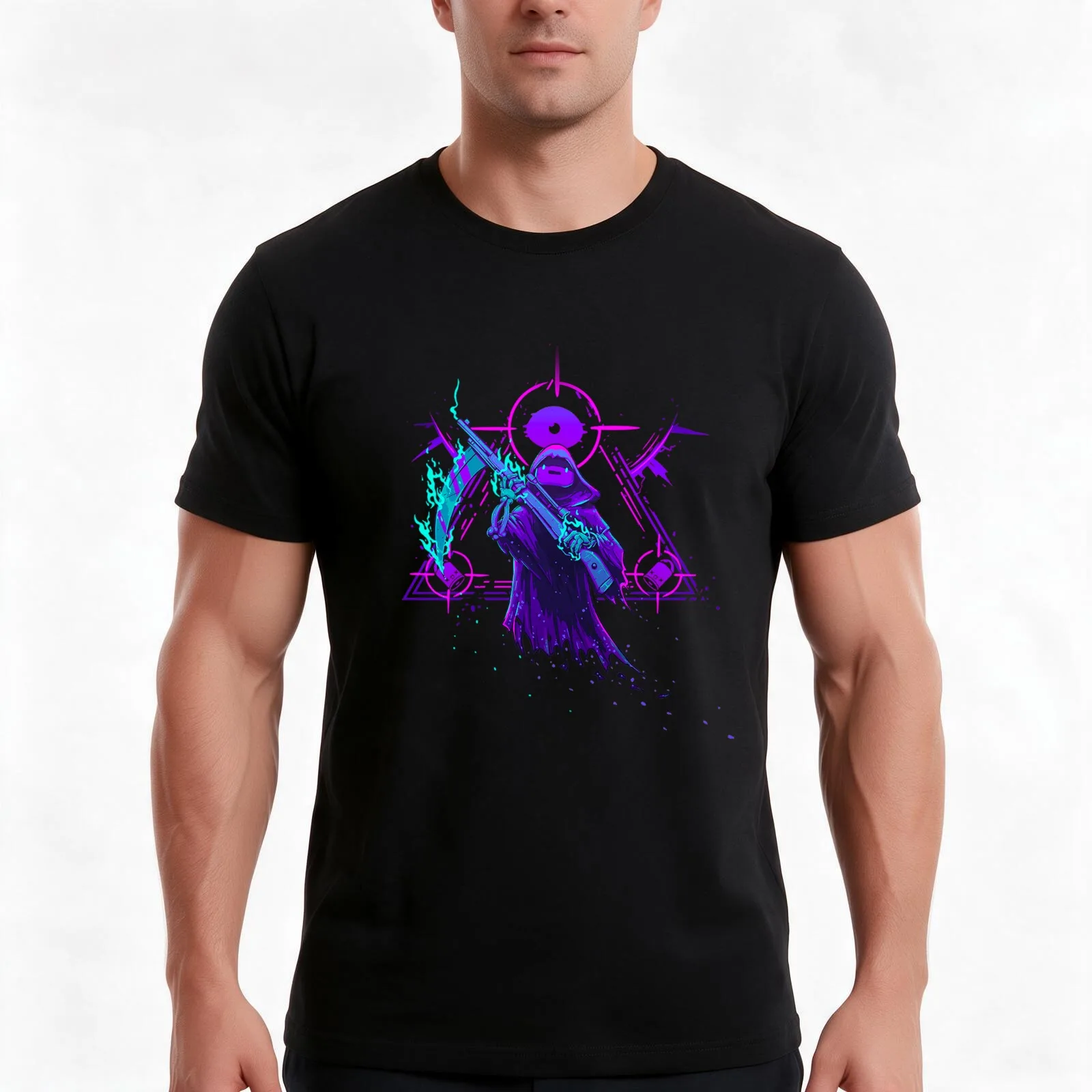 Enter The Gungeon Lich Fanart T-Shirt, Summer Casual Cotton Tee, Oversized Streetwear Tops, Vintage Graphic Print, 100% Cotton
