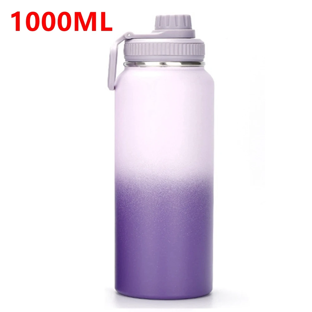 1000ML Sport Thermos Bottle Large Capacity Stainless Steel Thermos Keep Cold Water Bottle Vacuum Flasks for Travel Fitness