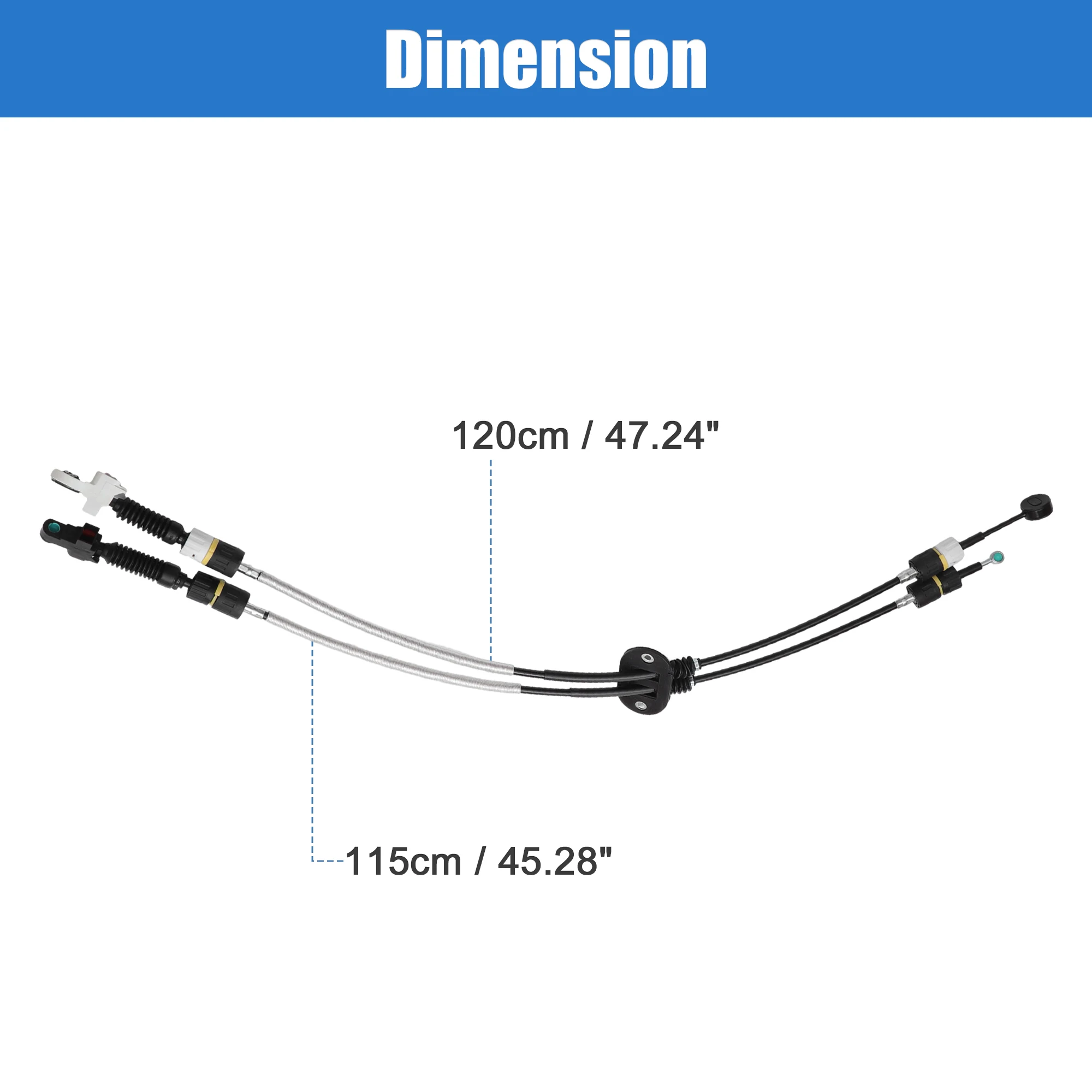 X Autohaux Automatic Transmission Double Gear Shift Cable No.1S4Z7E395HA/1S4Z-7E395-HA Fit for Ford Focus 2001 2002