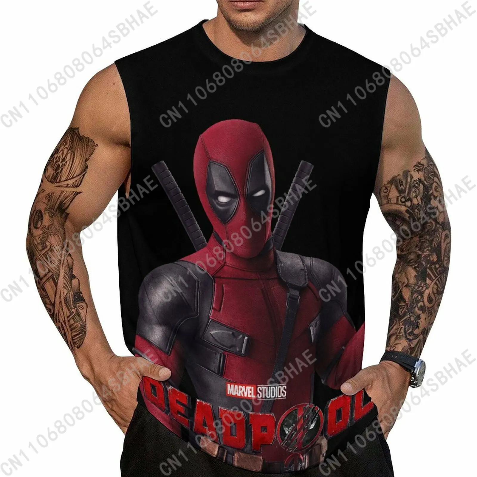 

Marvel Deadpool Custom Men's Sleeveless Shirt Personalized Tank Top Wear Summer Vest Tops Men Daily Use Cosplay