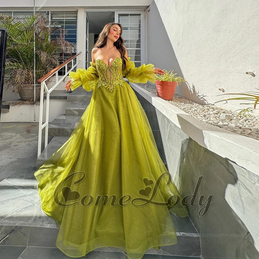 Comelody Classic Cutout Celebrity Dresses for Women Pleat Floor-Length Sweetheart Abendkleider Custom Made