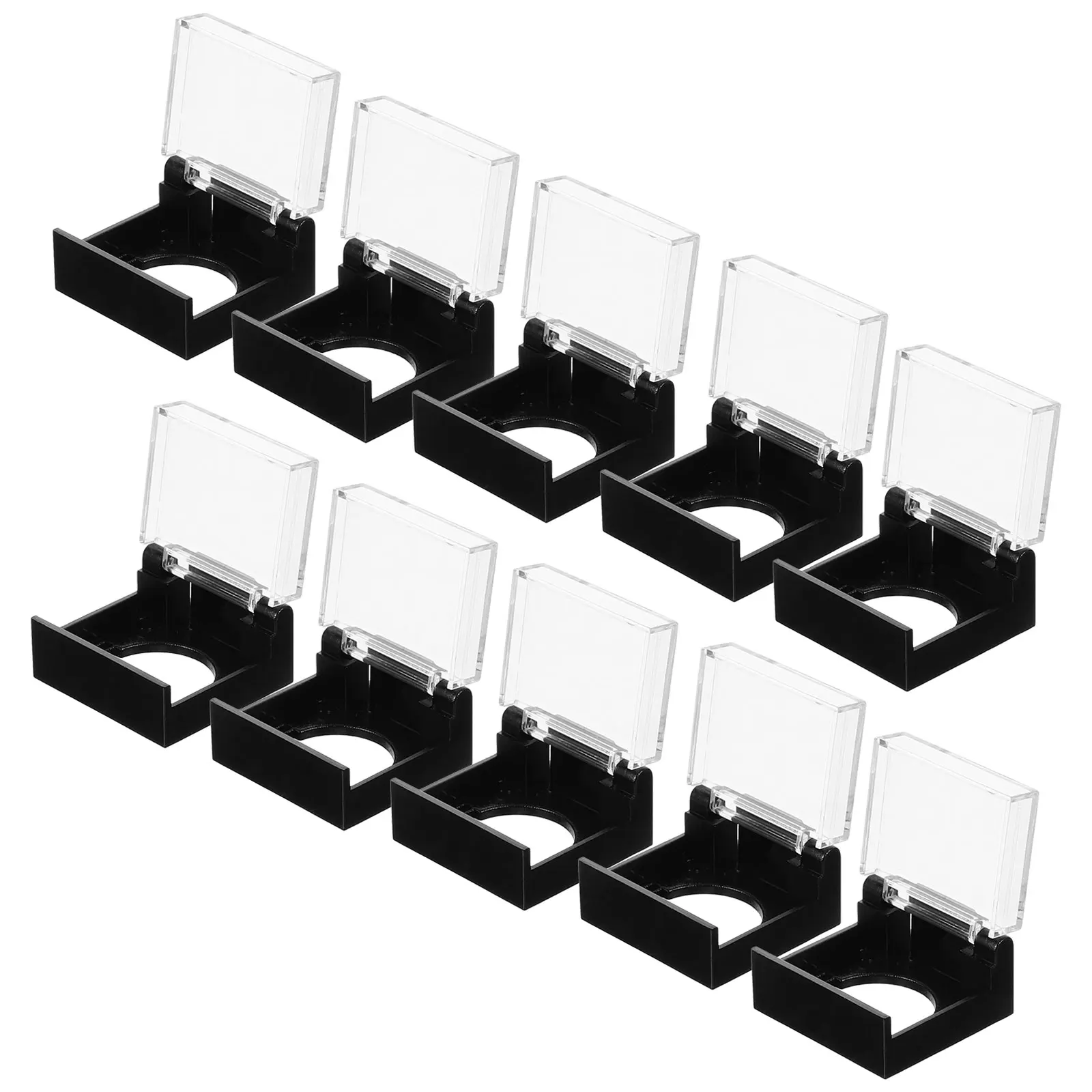 

10pcs Square Protective Cover Switch Guard 16mm Plastic Button Covers Emergency Stop Dustproof Industrial Machinery Electrical