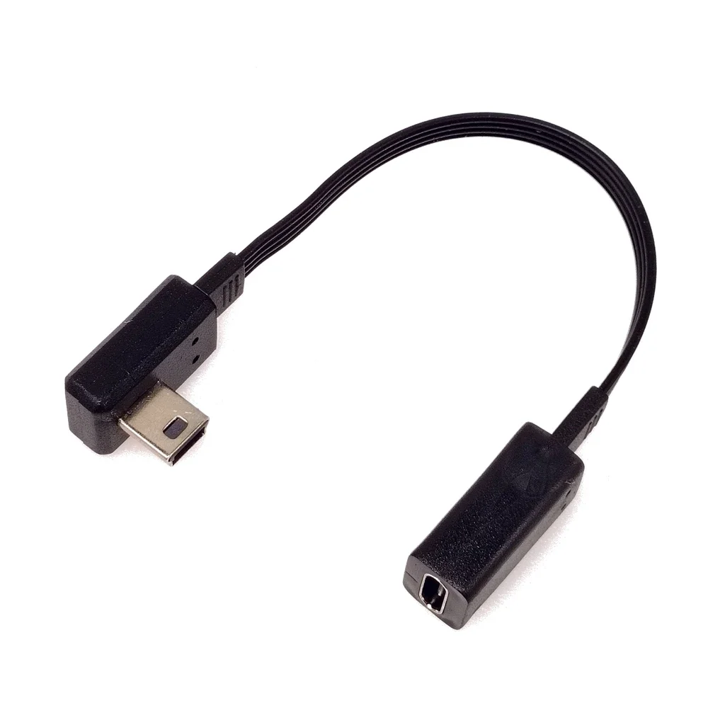 New Mini USB left and right up and down plugs to Type-c female charging data cable fixed screw hole adapter cable 10cm 20cm