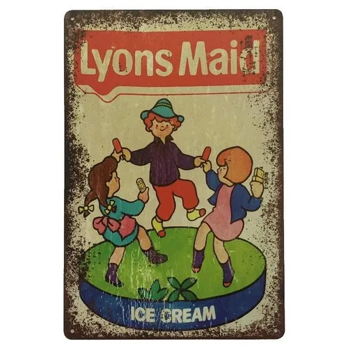 Lyons Maid Tin Sign - Ice Cream Wall Plaque 30cmx20cm --Tin Sign