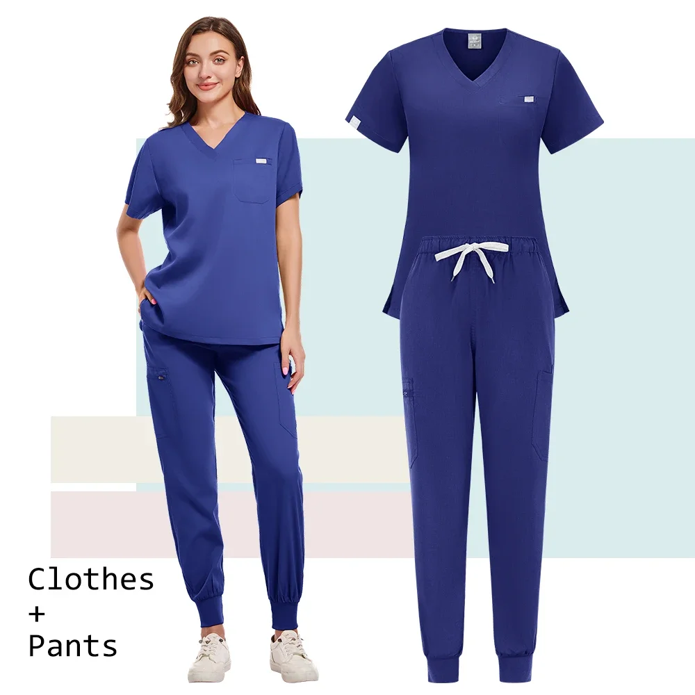 Multilcolors Medical Uniform Women Scrubs Sets Hospital Working Scrub Suits Nurse Accessories Dental Surgery Suit Lab Workwear