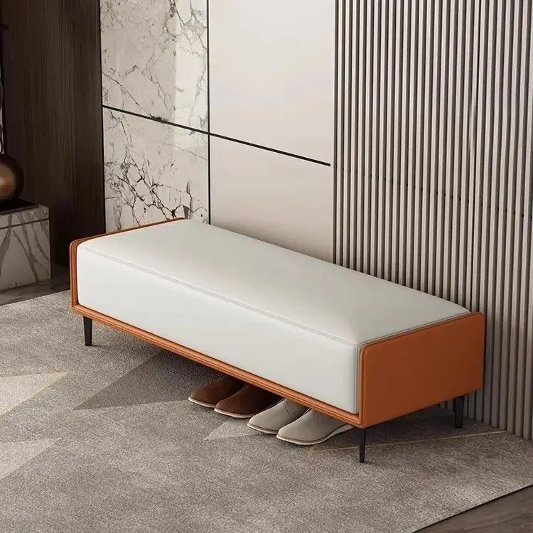 

Italian light luxury shoe change home door bedroom end of bed living room entry clothing store bench long strip cloakroom sofa