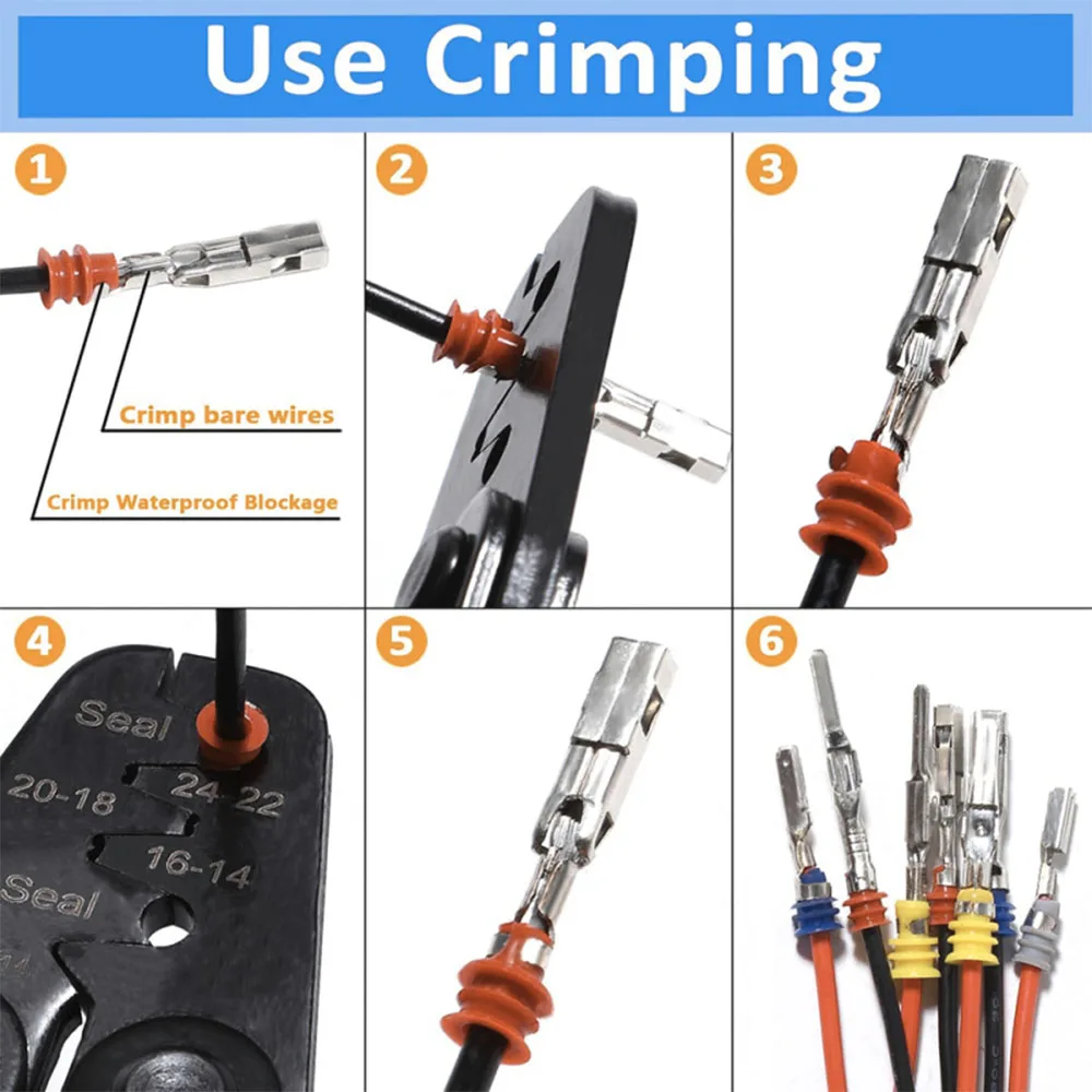 Steckverbinder-Pin-Kit Crimpzange für Kfz-Elektro-Busse, Dichtungskomponenten, Demontage, nicht isolierte Stecker-Crimpmaschine – Detail 4
