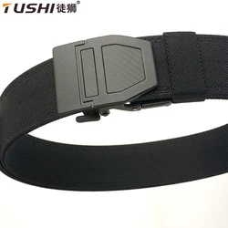 TUSHI New Hard Mens Belt Outdoor Luxury Tactical Belt Multi-Function Buckle Nylon Belt High Quality Canvas Belt Accessories Belt