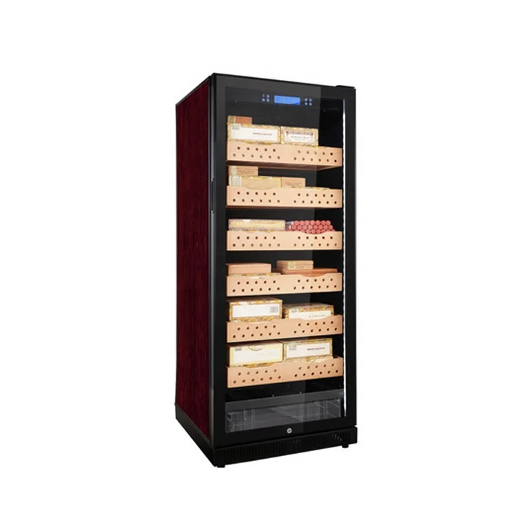 320L Large Cedar Shelves Wooden Cigar Humidor Large Cigar Cabinet