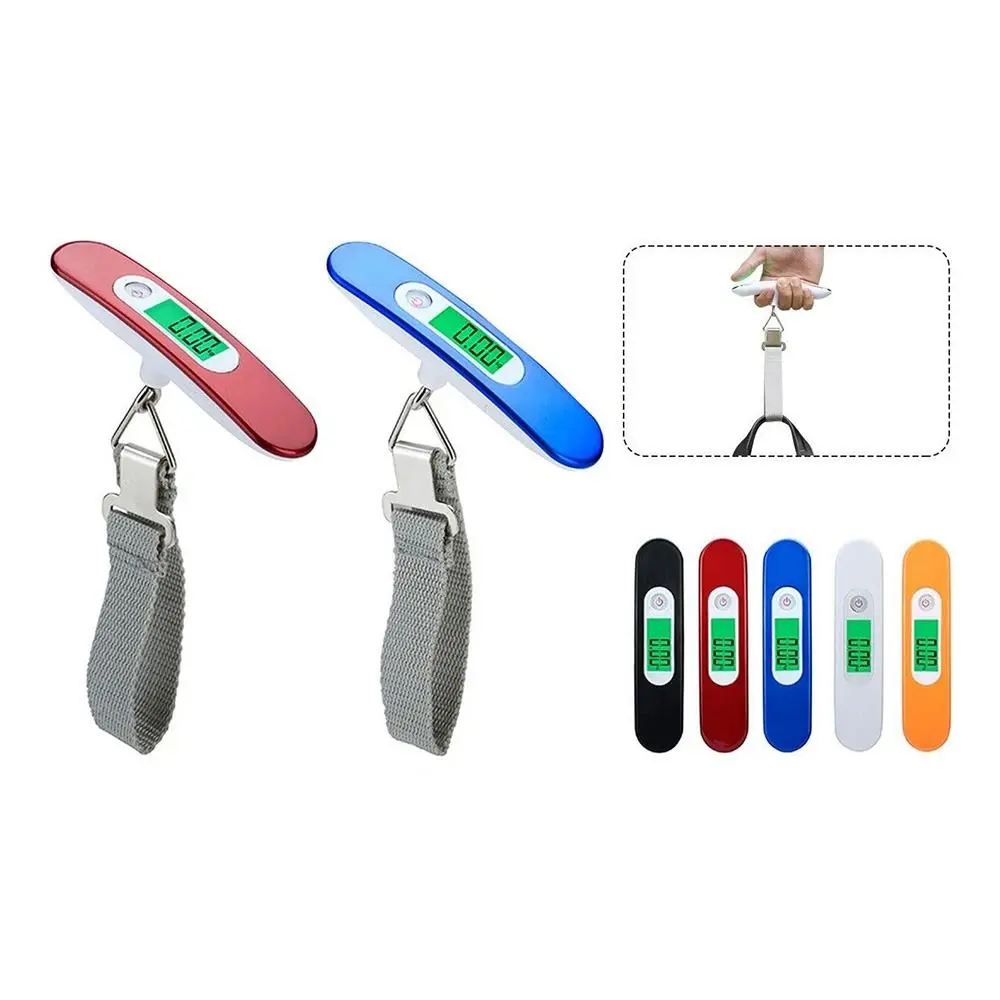 50kg Digital Luggage Scale Portable Electronic LCD Scale Weight Balance Suitcase Travel Bag Hanging Steelyard Hook Scales