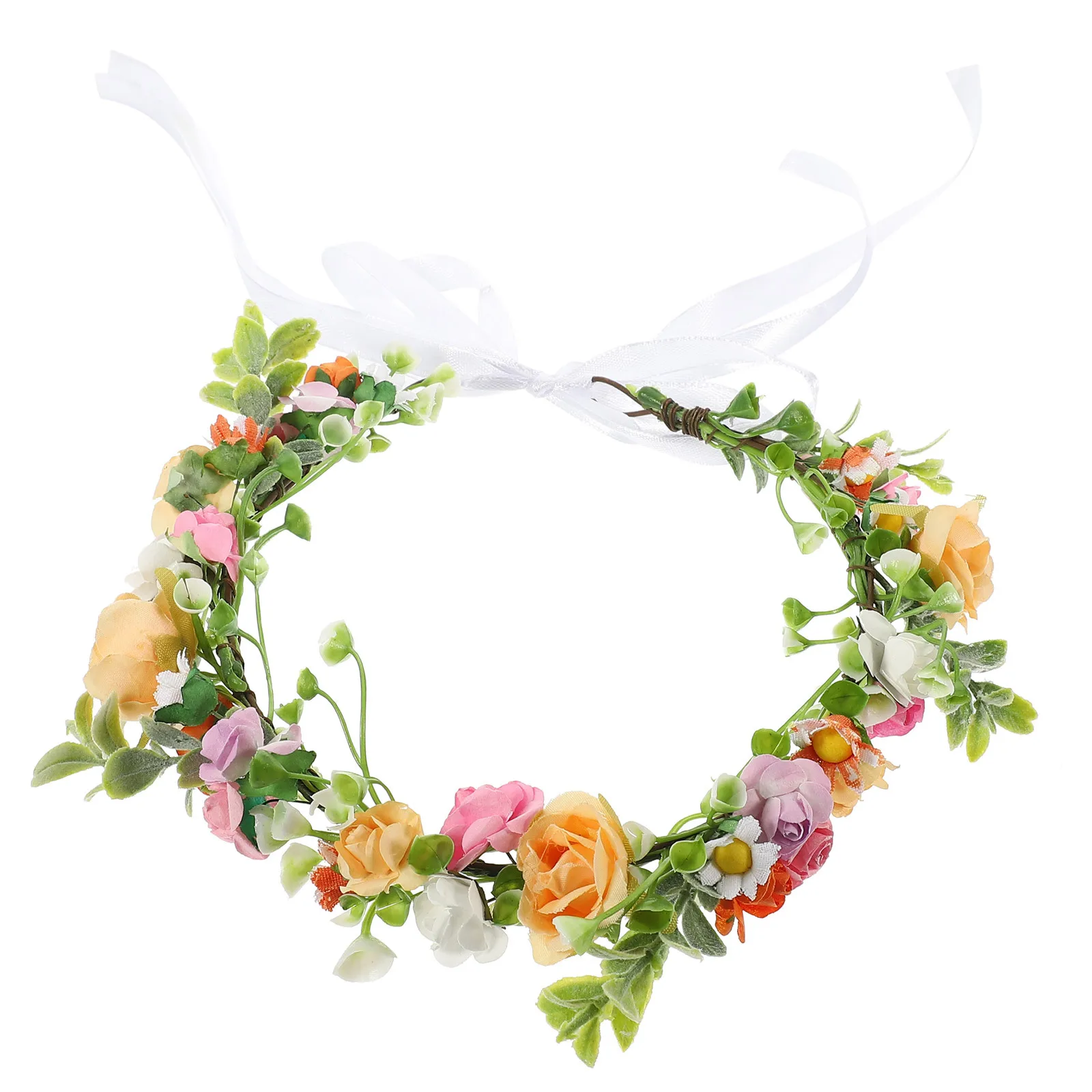 

Bride Flower Crown Wedding Hair Wreath Elegant Floral Headband Bridesmaid Party Hair Accessories Headpiece Flower Headbands