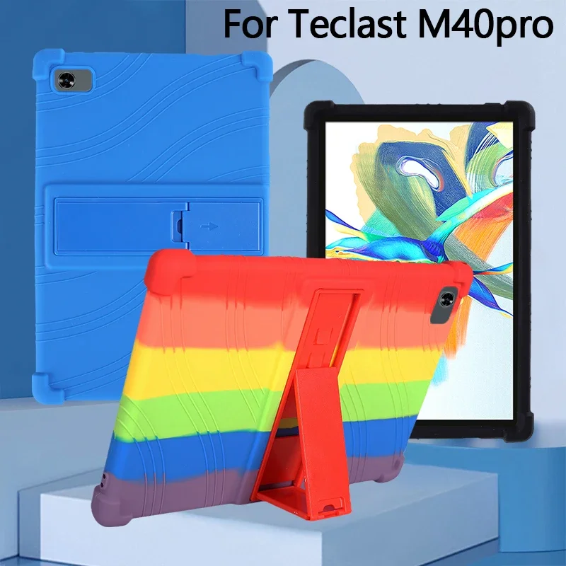 Case For Teclast M40Pro 10.1 Inch Tablet Safe Shockproof Silicone Stand Cover