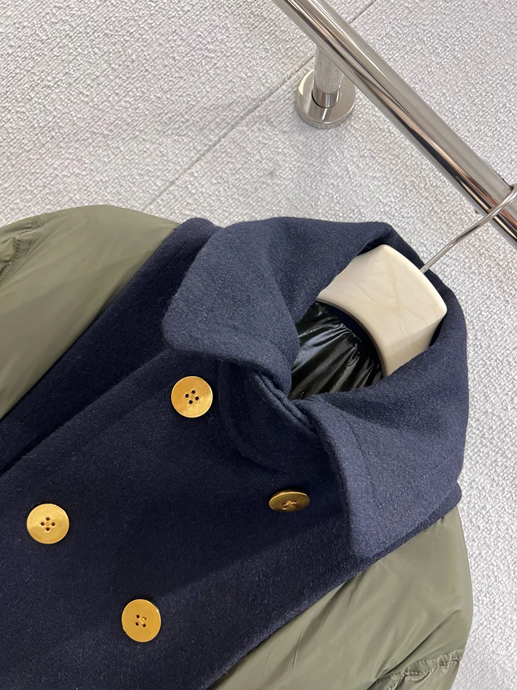 SVORYXIU الخريف الشتاء نمط جديد اليومية عادية صف مزدوج مشبك الربط أسفل سترة المرأة موضة خمر الدافئة أسفل سترة