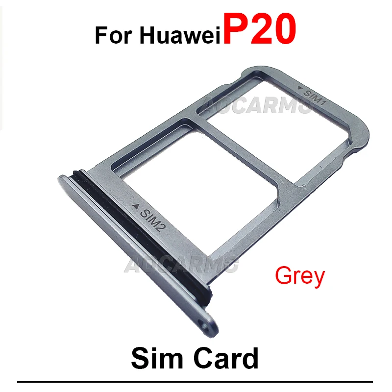 1 Buah untuk Huawei P20 Lite Pro P20Lite Tempat Slot Tray Kartu SIM P20Pro Suku Cadang Pengganti