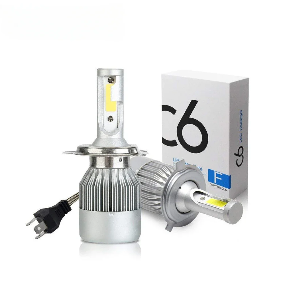 

Car light accessories C6 H4 H13 9004 9007 auto lighting system 36W 6000K H7 9005 9006 led headlight bulb car accessories