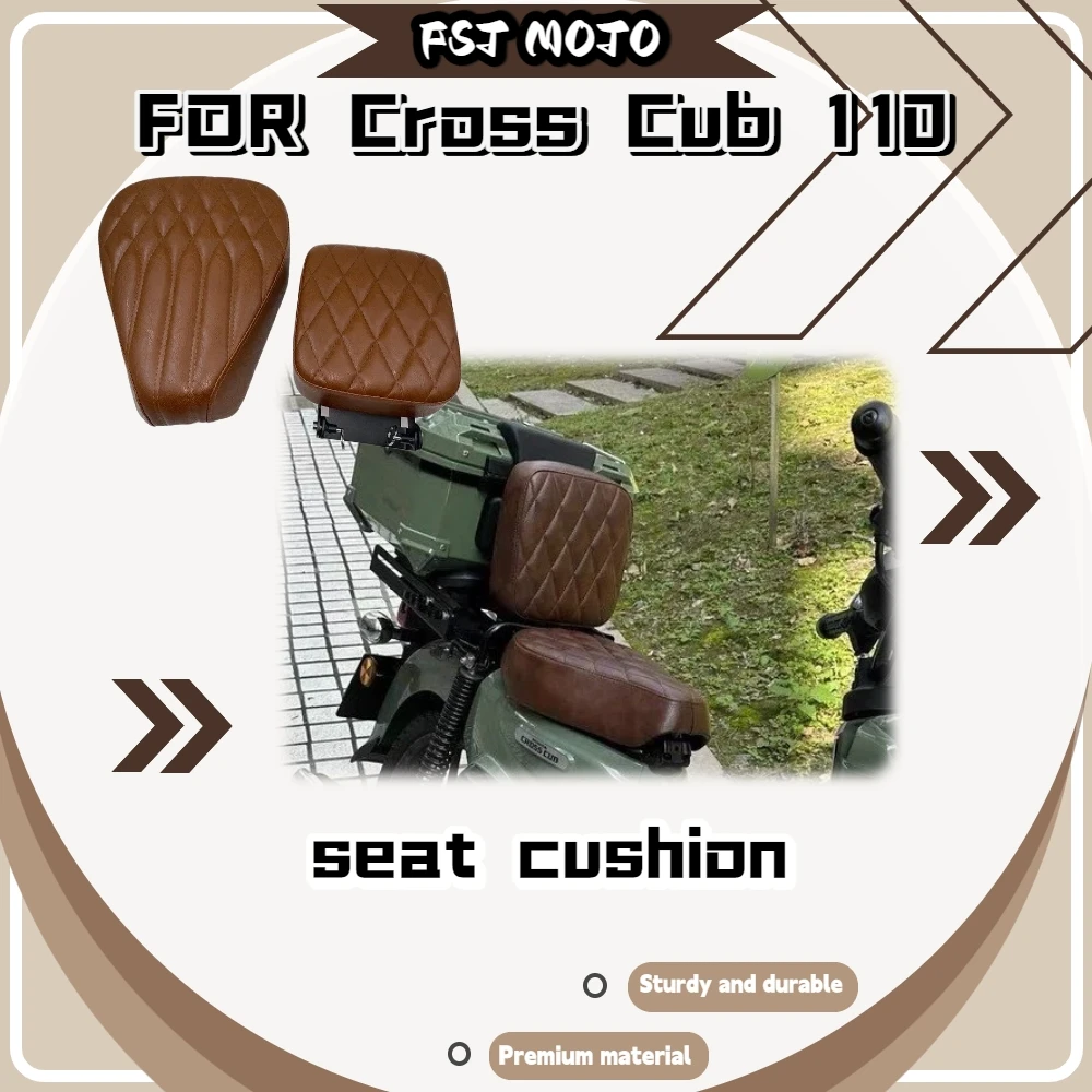 For CC110  Retro Split Seat Cushion Kit Foldable Rear Backrest Wear Resistant Leather Fit Original Mount Points