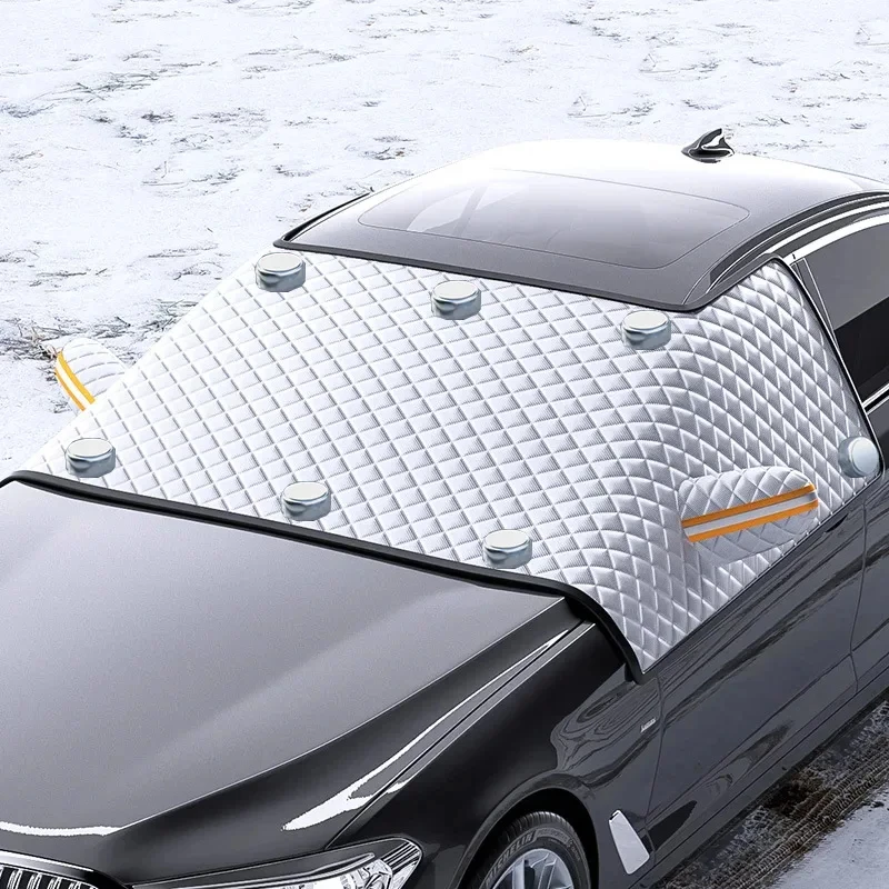 Car Snow Cover Extra Large Windshield Side Window Protector Covers For Snow Ice Sun Shade Dust Frost Freezing Accessories